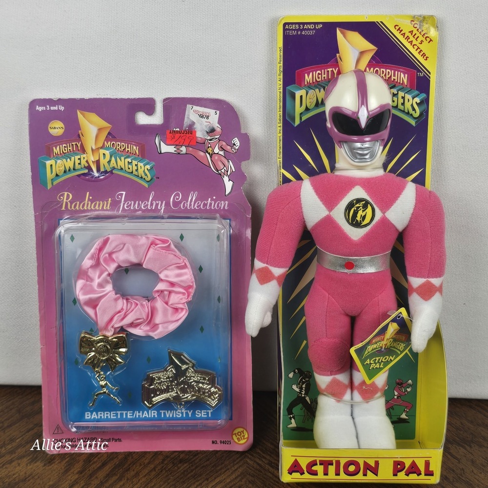 Mighty Morphin Power Rangers Pink Movie Plush 1995 Kimberly Bandai Girls NEW